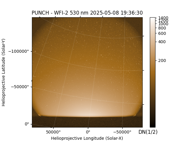 A plot from sunpy of a PUNCH level 3 file.