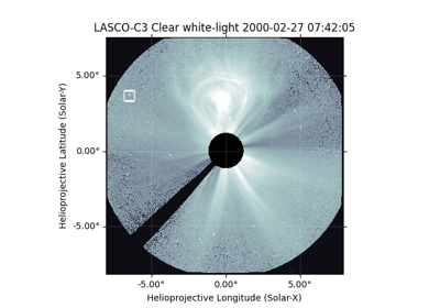 Setting the correct position for SOHO in a LASCO C3 Map
