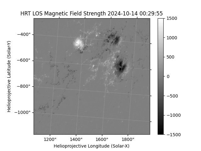 HRT LOS Magnetic Field Strength 2024-10-14 00:29:55