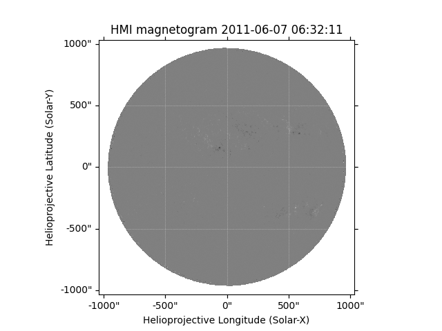 HMI magnetogram 2011-06-07 06:32:11