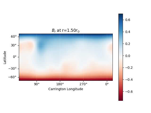 $B_{r}$ at r=1.50$r_{\odot}$